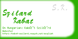 szilard kabat business card